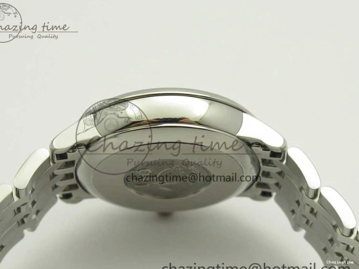 0421 TopPick De Ville Prestige Ladies 32.7mm SS MKF 1:1 Best Edition Blue Dial Diamonds Markers on SS Bracelet MIYOTA 7972